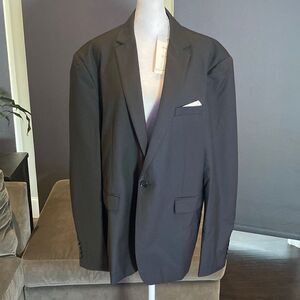 Men’s Mogu Dark Gray Suit Jacket Blazer Notched Lapel Size 42 NWT